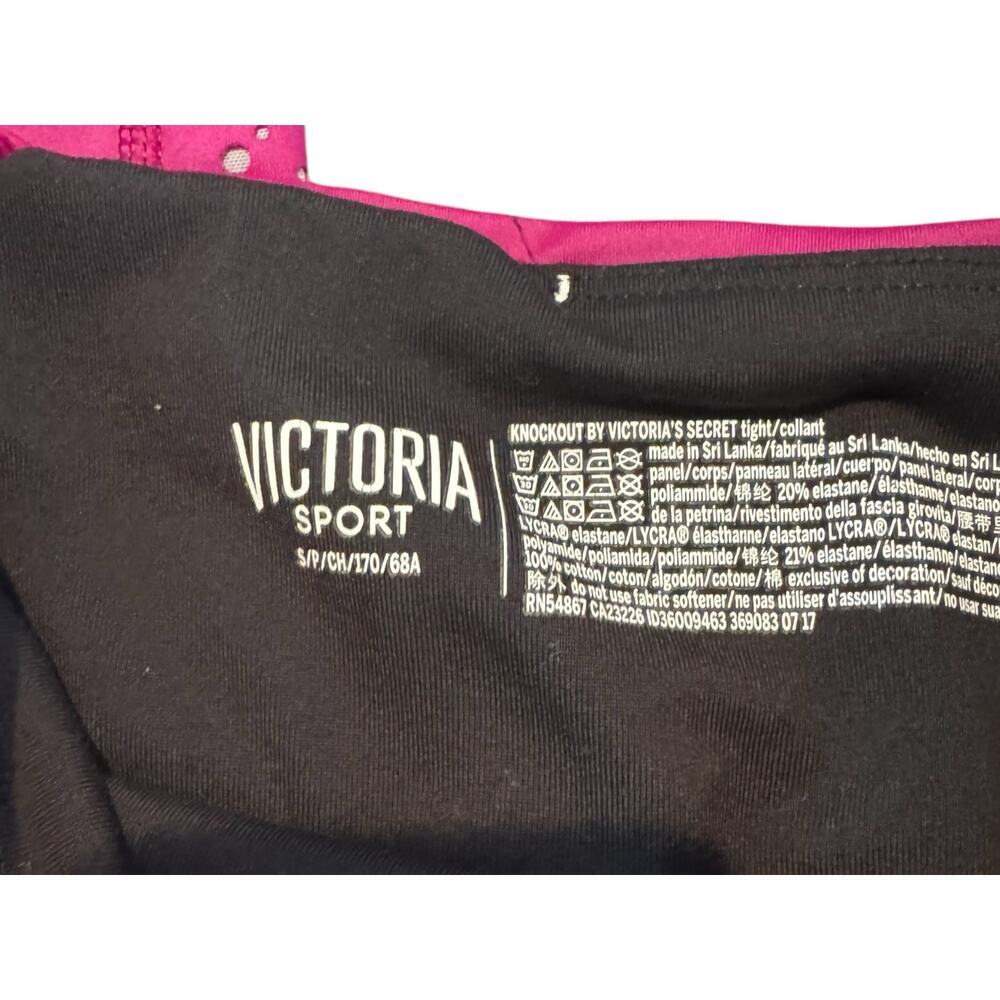 Victoria Secret Sport Knockout Tight Pants Pink Plum Laser Cut Women’s Small - Picture 6 of 7
